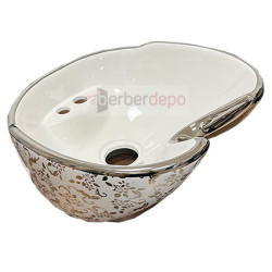 Seramik Başlık 013 Gümüş Desenli