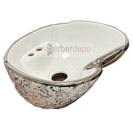 Seramik Başlık 013 Gümüş Desenli